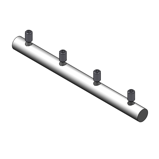 Round steel case rod coupling