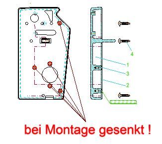 Fallstangeseitenkappe Motorseite links