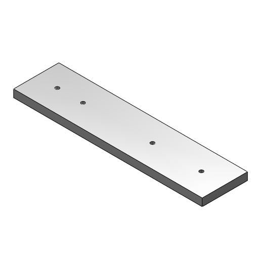 Platte Deckenkonsole 130 mm
