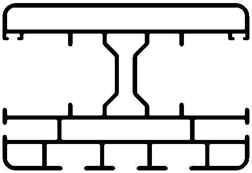 Doppelführungsschiene 2.260 mm