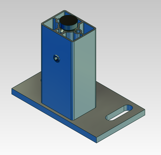 1/2 Schienenhalter 90 mm