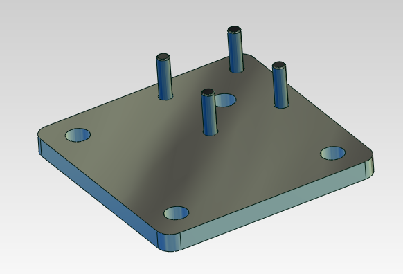 Bodenplatte Stütze 150x150 mm Ecke