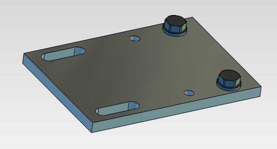 Montageplatte eingerückt 100 mm  für Konsole