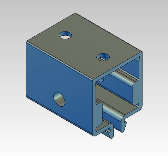 Schienenhalter 30 mm, 40 mm lang