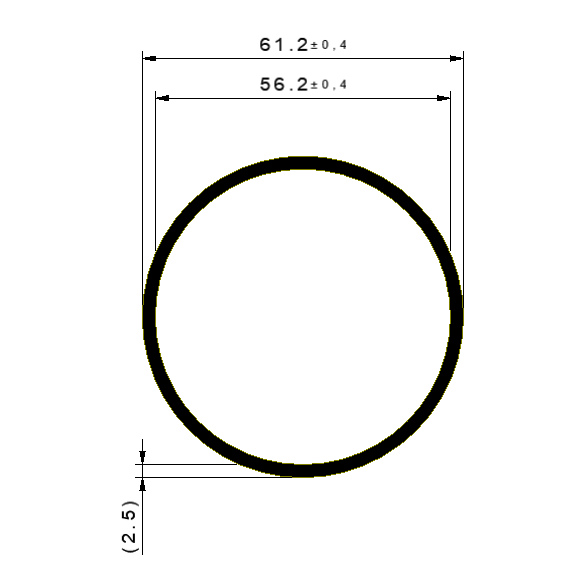 Rohr 61,2x2,5 T500 3970