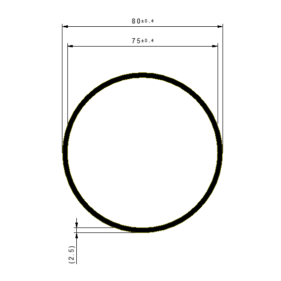 Rohr 80x2,5 T500 4000