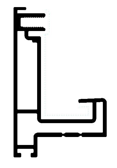Guide rail rear 2,430 mm