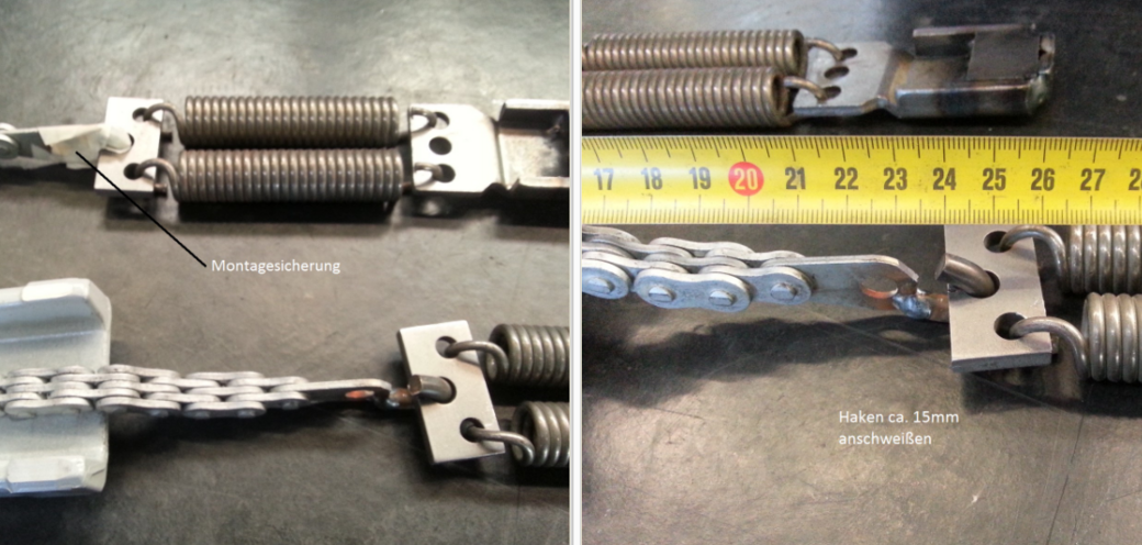 Kettengelenkarm Baureihe SL 1.000 mm links