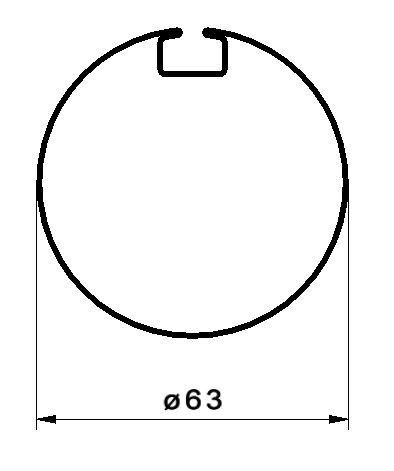Fallstange Ø 63x1x5.500 mm