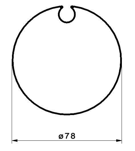 Tuchwelle Ø 78x1x4.500 mm