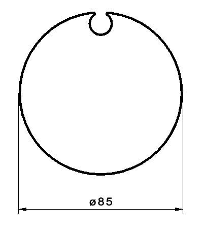 Tuchwelle Ø 85x1x3.500 mm