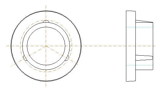Tuchwellenlager-Buchse DU= 21,2 mm